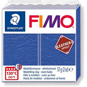 STAEDTLER Fimo Leather-Effect Oven-Hardening Modelling Clay Indigo Colour 8010-309