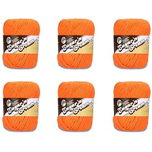 LILY Sugar'N Cream Super Size Hot Orange Yarn 6 Pack of 113g/4oz Cotton 4 Medium (Worsted) 200 Yards Knitting/Crochet LILY Sugar'N Cream Super Size Hot Orange Yarn 6 Pack of 113g/4oz Cotton 4 Medium (Worsted) 200 Yards Knitting/Crochet