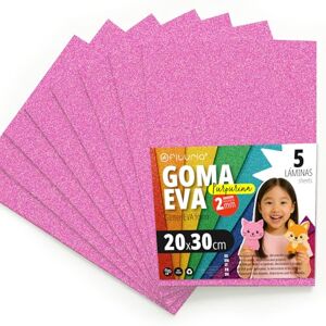 OFITURIA Glitter Eva Foam for Creative Crafts, Glitter Foam Sheets for DIY, School Projects, Decorative Art, Scrapbooking 20 x 30 cm (Pink Glitter, 5 pcs) OFITURIA Glitter Eva Foam for Creative Crafts, Glitter Foam Sheets for DIY, School Projects, Decorative Art, Scrapbooking 20 x 30 cm (Pink Glitter, 5 pcs)
