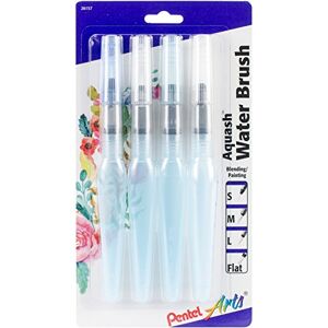 Pentel Aquash Water Brush, Nylon, White, S Pentel Aquash Water Brush, Nylon, White, S