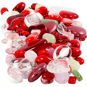 Creativ e 68423 Glass Beads, Hole Size 0.5-1.5 mm, Assorted Colours, Ladybugs/Leaves/Hearts, Size 5-22 mm, 350 g Creativ e 68423 Glass Beads, Hole Size 0.5-1.5 mm, Assorted Colours, Ladybugs/Leaves/Hearts, Size 5-22 mm, 350 g