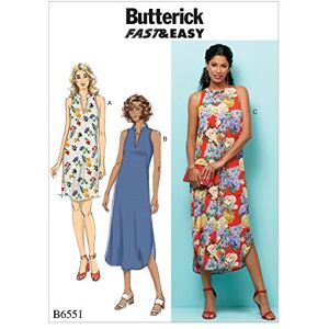 Butterick Patterns 6551 ZZ Sizes Large-2X-Large Misses Dress, Tissue, Multi-Colour, 17 x 0.5 x 22 cm Butterick Patterns 6551 ZZ Sizes Large-2X-Large Misses Dress, Tissue, Multi-Colour, 17 x 0.5 x 22 cm