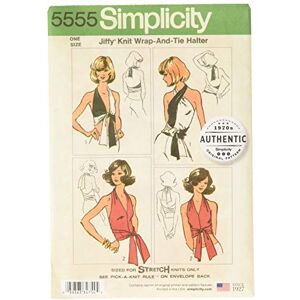 Simplicity Women’s Vintage Jiffy Knit Wrap and Tie Top Sewing Pattern, Paper, White, One Size Simplicity Women’s Vintage Jiffy Knit Wrap and Tie Top Sewing Pattern, Paper, White, One Size