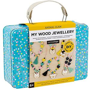Petit Collage Animal Glam Wood Jewellery Set Craft Kit– Activity Set to Make Charm Bracelets and Necklaces for Women – Creative Toys for Ages 6+ – Ideal Crafts for Kids Petit Collage Animal Glam Wood Jewellery Set Craft Kit– Activity Set to Make Charm Bracelets and Necklaces for Women – Creative Toys for Ages 6+ – Ideal Crafts for Kids
