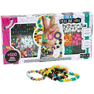 Nice Group ABC 500 Fluo Beads Pack of colourful and multifaceted charms with flat, square, round letters for bracelets Nice Group ABC 500 Fluo Beads Pack of colourful and multifaceted charms with flat, square, round letters for bracelets