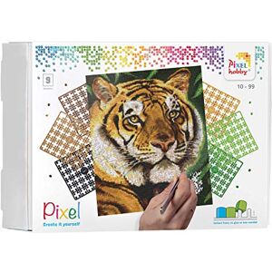 Pracht Creatives Hobby Pixel P090043 Mosaic Gift Box Tiger, Picture Approx. 30.5 x 38.1 cm Large Easy Plug System, No Ironing or Gluing, Stones Made of Bioplastic, Ideal for Children Pracht Creatives Hobby Pixel P090043 Mosaic Gift Box Tiger, Picture Approx. 30.5 x 38.1 cm Large Easy Plug System, No Ironing or Gluing, Stones Made of Bioplastic, Ideal for Children