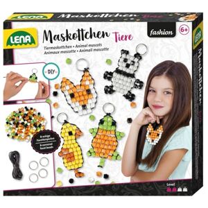 Lena 42547 Mascot Animals Mascot Pearl Animals Craft Set from 6 Years, with 250 x Craft Beads and 4 x Key Rings, Key Ring with Beads Craft Lena 42547 Mascot Animals Mascot Pearl Animals Craft Set from 6 Years, with 250 x Craft Beads and 4 x Key Rings, Key Ring with Beads Craft