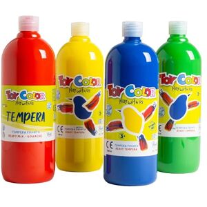 Pasuto Toy Color Super washable Ready-mix paint 1 Litre Bottle Kids craft paint Pack of 4 Red, Yellow, Blue, Green, 4 Colours Pasuto Toy Color Super washable Ready-mix paint 1 Litre Bottle Kids craft paint Pack of 4 Red, Yellow, Blue, Green, 4 Colours