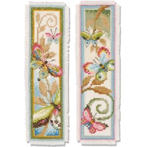 Vervaco Counted Cross Stitch: Bookmarks: Deco Butterflies: Set of 2, NA, 6 x 20cm Vervaco Counted Cross Stitch: Bookmarks: Deco Butterflies: Set of 2, NA, 6 x 20cm