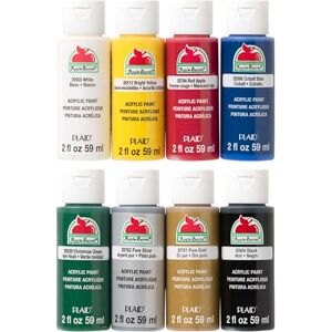 Apple 17854 Non-Toxic Multi-Purpose Acrylic Paint Set, 2 oz. Bottle, Assorted Color, 2" Height, 6.25" Width, 11.25" Length (Pack of 8) Apple 17854 Non-Toxic Multi-Purpose Acrylic Paint Set, 2 oz. Bottle, Assorted Color, 2" Height, 6.25" Width, 11.25" Length (Pack of 8)