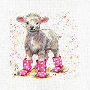 Bree Merryn Counted Cross Stitch Kit Lottie The Lamb,8"x8 Bree Merryn Counted Cross Stitch Kit Lottie The Lamb,8"x8