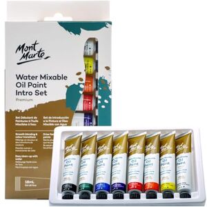 MONT MARTE MPOW8181 Water Mixable Oil Paint Set 18ml Set of 8 MONT MARTE MPOW8181 Water Mixable Oil Paint Set 18ml Set of 8