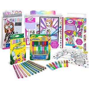 CRAYOLA Creations Fashion Design and Sand Creation Coloring Set, Creative Activity and Gift for Children, Age 6+, 7498 CRAYOLA Creations Fashion Design and Sand Creation Coloring Set, Creative Activity and Gift for Children, Age 6+, 7498