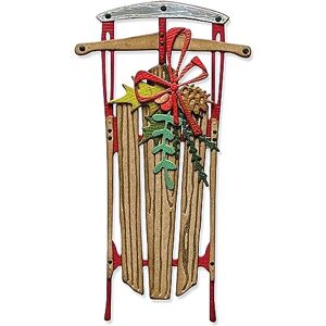 Sizzix Thinlits Die Set 12PK Vintage Sled by Tim Holtz 666339 Metal, Wafer-Thin Cutting Dies for Scrapbooking, Embossing, Journalling, Silver, One Size Sizzix Thinlits Die Set 12PK Vintage Sled by Tim Holtz 666339 Metal, Wafer-Thin Cutting Dies for Scrapbooking, Embossing, Journalling, Silver, One Size