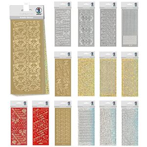 Ursus 59260005 Creative Sticker Set Wedding 1, Set of 15 Different Coloured Sticker Sheets, Self-Adhesive, Easy to Peel, Suitable for Card Making Ursus 59260005 Creative Sticker Set Wedding 1, Set of 15 Different Coloured Sticker Sheets, Self-Adhesive, Easy to Peel, Suitable for Card Making