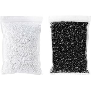 TCTHBC Fuse Beads Black and White, 12000 Pcs, Black: 6000, White: 6000, 5mm, Round, Polyethylene, Compatible with Perler and Hama Beads, 2 Pack, SB6000P-2PACK TCTHBC Fuse Beads Black and White, 12000 Pcs, Black: 6000, White: 6000, 5mm, Round, Polyethylene, Compatible with Perler and Hama Beads, 2 Pack, SB6000P-2PACK