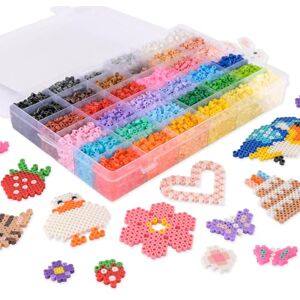 Creative Labs Fuse Beads 5 mm 12,000 Pcs in 36 Colours Iron Beads for Arts and Crafts, Jewellery, DIY and Decorations Creative Labs Fuse Beads 5 mm 12,000 Pcs in 36 Colours Iron Beads for Arts and Crafts, Jewellery, DIY and Decorations