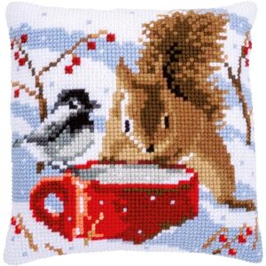 Vervaco Cross Stitch Cushion, Yarn Polyacrylic, Canvas: 100% Cotton, Multicoloured, 40x40cm Vervaco Cross Stitch Cushion, Yarn Polyacrylic, Canvas: 100% Cotton, Multicoloured, 40x40cm