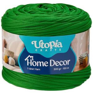Utopia Crafts T-Shirt Yarn for Crocheting and Knitting Home Decor 300g/150m Elastic Microfibre Fabric Yarn Oeko-Tex Certified Washable Crochet Baskets Bags Rugs & Macramé 5-7mm Hook (Grass Green) Utopia Crafts T-Shirt Yarn for Crocheting and Knitting Home Decor 300g/150m Elastic Microfibre Fabric Yarn Oeko-Tex Certified Washable Crochet Baskets Bags Rugs & Macramé 5-7mm Hook (Grass Green)