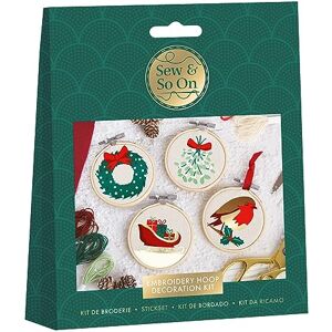 Sew & So On Embroidery Craft Kit, Merry and Bright Includes All Craft Accessories Needed Ideal DIY Adult and Older Kids Craft Kits, Makes A Great Craft Art Gift, Use for Christmas Home Decor Sew & So On Embroidery Craft Kit, Merry and Bright Includes All Craft Accessories Needed Ideal DIY Adult and Older Kids Craft Kits, Makes A Great Craft Art Gift, Use for Christmas Home Decor