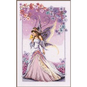 Vervaco Purple Fairy Counted Cross Stitch Kit, Multi-Colour Vervaco Purple Fairy Counted Cross Stitch Kit, Multi-Colour