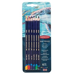 Derwent Inktense Permanent Watercolour Pencils, Set of 6, 4mm Premium Core, Water-Soluble, Ideal for Colouring, Painting and Crafting, Professional Quality (0700927) Derwent Inktense Permanent Watercolour Pencils, Set of 6, 4mm Premium Core, Water-Soluble, Ideal for Colouring, Painting and Crafting, Professional Quality (0700927)
