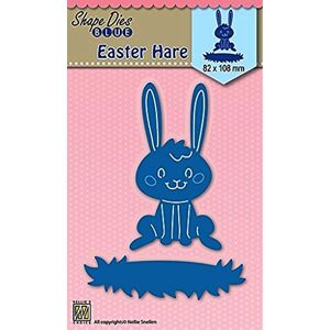 Nellie's Choice Cutting Die-Easter Bunny-2 Shape 8,2 x 10,8 cm-Card Making Supplies-Metal Dies for Scrapbooking, DIY and Paper Crafts, Blue, 82x108mm Nellie's Choice Cutting Die-Easter Bunny-2 Shape 8,2 x 10,8 cm-Card Making Supplies-Metal Dies for Scrapbooking, DIY and Paper Crafts, Blue, 82x108mm