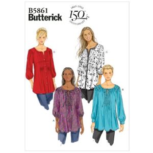Butterick Patterns B5861 Size B5 8-10-12-14-16 Misses'/ Women's Tunic, Pack of 1, White Butterick Patterns B5861 Size B5 8-10-12-14-16 Misses'/ Women's Tunic, Pack of 1, White