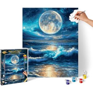 Schipper 609130925 Paint by Numbers Magic of The Moon Painting Pictures for Adults, Includes Brush and Acrylic Paints, 40 x 50 cm Schipper 609130925 Paint by Numbers Magic of The Moon Painting Pictures for Adults, Includes Brush and Acrylic Paints, 40 x 50 cm