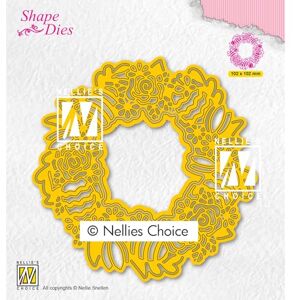 Nellie's Choice Cutting Die-Easter Wreath Shape Die-10,2 x 10,2 cm-Card Making Supplies-Metal Dies for Scrapbooking, DIY and Paper Crafts, Yellow, 102x102mm Nellie's Choice Cutting Die-Easter Wreath Shape Die-10,2 x 10,2 cm-Card Making Supplies-Metal Dies for Scrapbooking, DIY and Paper Crafts, Yellow, 102x102mm