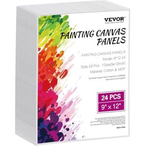 VEVOR Canvas Boards for Painting, 9 x 12 Inch White Canvases for Painting, 24 Pack Painting Canvas Panels for Sketching, Acrylic and Oil Painting, Watercolor, Paint Canvas for Kids and Professionals VEVOR Canvas Boards for Painting, 9 x 12 Inch White Canvases for Painting, 24 Pack Painting Canvas Panels for Sketching, Acrylic and Oil Painting, Watercolor, Paint Canvas for Kids and Professionals