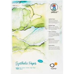 Ursus 16274600 Yupo Synthetic Paper, Transparent, DIN A4, 10 Sheets, 192 g/m², Synthetic, Smooth Surface, Tear and Waterproof, UV lightfast, Extremely Durable, 100% Recyclable Ursus 16274600 Yupo Synthetic Paper, Transparent, DIN A4, 10 Sheets, 192 g/m², Synthetic, Smooth Surface, Tear and Waterproof, UV lightfast, Extremely Durable, 100% Recyclable