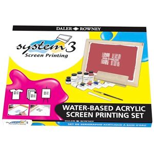 Daler Rowney Daler-Rowney System3 Water-Based Screen Printing Introductory/Beginners Set, Transparent Screen, Box Size 54.3cm x 42.3cm Daler Rowney Daler-Rowney System3 Water-Based Screen Printing Introductory/Beginners Set, Transparent Screen, Box Size 54.3cm x 42.3cm
