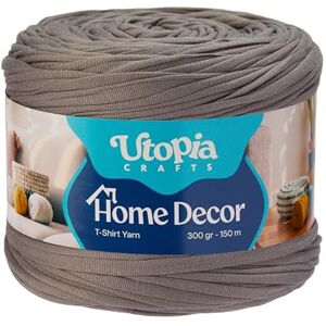 Utopia Crafts T-Shirt Yarn for Crocheting and Knitting Home Decor 300g/150m Elastic Microfibre Fabric Yarn Oeko-Tex Certified Washable Crochet Baskets Bags Rugs & Macramé 5-7mm Hook (Anthracite Grey) Utopia Crafts T-Shirt Yarn for Crocheting and Knitting Home Decor 300g/150m Elastic Microfibre Fabric Yarn Oeko-Tex Certified Washable Crochet Baskets Bags Rugs & Macramé 5-7mm Hook (Anthracite Grey)