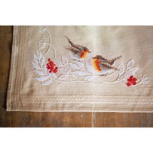 Vervaco Table Runner Cross Stitch Set Outlined, Cotton, Multicoloured, 40 x 100 cm Vervaco Table Runner Cross Stitch Set Outlined, Cotton, Multicoloured, 40 x 100 cm