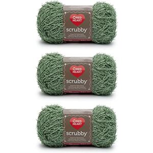 Red Heart Scrubby Green Tea Yarn 3 Pack of 100g/3.5oz Polyester 4 Medium (Worsted) 92 Yards Knitting/Crochet Red Heart Scrubby Green Tea Yarn 3 Pack of 100g/3.5oz Polyester 4 Medium (Worsted) 92 Yards Knitting/Crochet