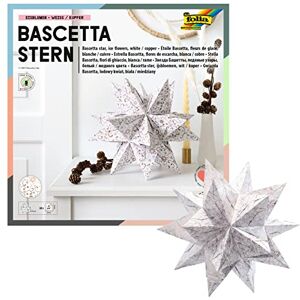 Folia 406/2020 – Craft Set Bascetta Star Winter Ornament White/Copper, 32 Sheets, 20 x 20 cm, Finished Size of The Paper Star Approx. 30 cm, with Detailed Instructions – Ideal for Timeless Decoration Folia 406/2020 – Craft Set Bascetta Star Winter Ornament White/Copper, 32 Sheets, 20 x 20 cm, Finished Size of The Paper Star Approx. 30 cm, with Detailed Instructions – Ideal for Timeless Decoration