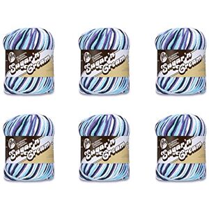 LILY Sugar'N Cream Super Size Moondance Yarn 6 Pack of 85g/3oz Cotton 4 Medium (Worsted) 150 Yards Knitting/Crochet LILY Sugar'N Cream Super Size Moondance Yarn 6 Pack of 85g/3oz Cotton 4 Medium (Worsted) 150 Yards Knitting/Crochet