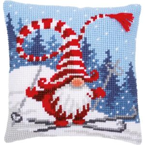 Vervaco Cross Stitch Kits Pillow Front for Self Pattern on 100% Cotton and Embroidery Thread, 15,75 x 15,75 Inches-40 x 40 cm, Acrylic Fabric, Christmas Gnome Hat Vervaco Cross Stitch Kits Pillow Front for Self Pattern on 100% Cotton and Embroidery Thread, 15,75 x 15,75 Inches-40 x 40 cm, Acrylic Fabric, Christmas Gnome Hat