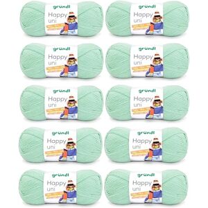 Gründl “Happy Uni”, 10x balls of 100 g knitting yarn, 100% acrylic, 40 cm x 39 cm x 9 cm, 100% Polyacrylic, mint, 40 x 39 x 9 cm Gründl “Happy Uni”, 10x balls of 100 g knitting yarn, 100% acrylic, 40 cm x 39 cm x 9 cm, 100% Polyacrylic, mint, 40 x 39 x 9 cm