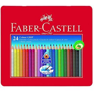 Faber Tin of 24 Colour GRIP 2001 pencils, multicoloured Faber Tin of 24 Colour GRIP 2001 pencils, multicoloured