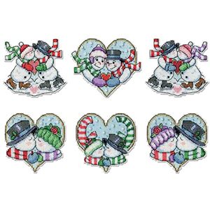 Design Works Crafts Counted Cross Stitch Ornament Kit, Snow Couple Design Works Crafts Counted Cross Stitch Ornament Kit, Snow Couple