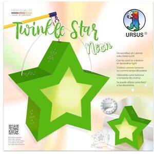 Ursus 1883 00 04 Twinkle Star Neon Green, Lantern Craft Set, 19.3 x 18.3 x 8 cm, 250 g/m², for Lantern Crafts, DIY Craft Set for Lantern Moving & Decoration Ursus 1883 00 04 Twinkle Star Neon Green, Lantern Craft Set, 19.3 x 18.3 x 8 cm, 250 g/m², for Lantern Crafts, DIY Craft Set for Lantern Moving & Decoration