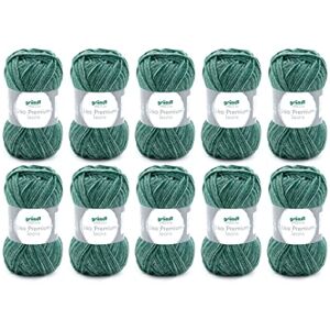 Gründl Wolle Lisa Premium Jeans, Yarn for Knitting with Colour Gradient, Knitting Yarn, Crochet Yarn, Soft and Skin-friendly, 100% Polyacrylic, 10 Balls 50 g / 133 m, Needle Size 3.5-4.5, Bottle Green Gründl Wolle Lisa Premium Jeans, Yarn for Knitting with Colour Gradient, Knitting Yarn, Crochet Yarn, Soft and Skin-friendly, 100% Polyacrylic, 10 Balls 50 g / 133 m, Needle Size 3.5-4.5, Bottle Green