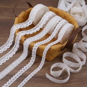 IDONGCAI White Lace Ribbon - Cotton Lace for Sewing, 30 Yards IDONGCAI White Lace Ribbon - Cotton Lace for Sewing, 30 Yards