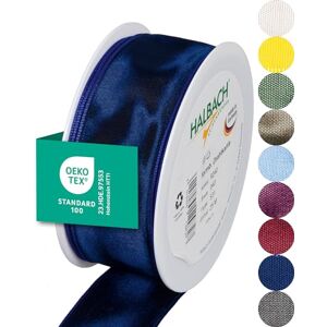 Halbach Dark Blue Wired Edge Gift Ribbon - Gift Ribbon, 40 mm, 25 m Halbach Dark Blue Wired Edge Gift Ribbon - Gift Ribbon, 40 mm, 25 m