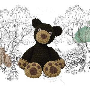 KNITTY CRITTERS – Main Collection – Tumble Ted Beginner-Friendly Crochet Craft Kit with Recycled Yarn KNITTY CRITTERS – Main Collection – Tumble Ted Beginner-Friendly Crochet Craft Kit with Recycled Yarn