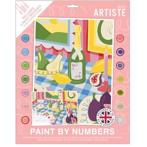 DOCRAFTS ARTISTE Large Paint by Numbers, Still Life, Summer Craft, 395x295mm Board 14 Acrylic Colour Paint 3 Size Brush Set, Adults Craft, Hobbies Craft, Number Coded Design, Personalised Art DOCRAFTS ARTISTE Large Paint by Numbers, Still Life, Summer Craft, 395x295mm Board 14 Acrylic Colour Paint 3 Size Brush Set, Adults Craft, Hobbies Craft, Number Coded Design, Personalised Art
