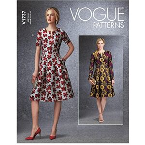 Vogue Patterns V1737A5 Misses Dress, White Vogue Patterns V1737A5 Misses Dress, White