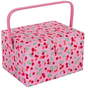Hobby Gift Large Sewing Box Organiser with Handle Sewing Storage Box, Craft Storage Boxes with Compartments for Tools and Accessories 23.5 x 31 x 20cm, Cherry Hobby Gift Large Sewing Box Organiser with Handle Sewing Storage Box, Craft Storage Boxes with Compartments for Tools and Accessories 23.5 x 31 x 20cm, Cherry